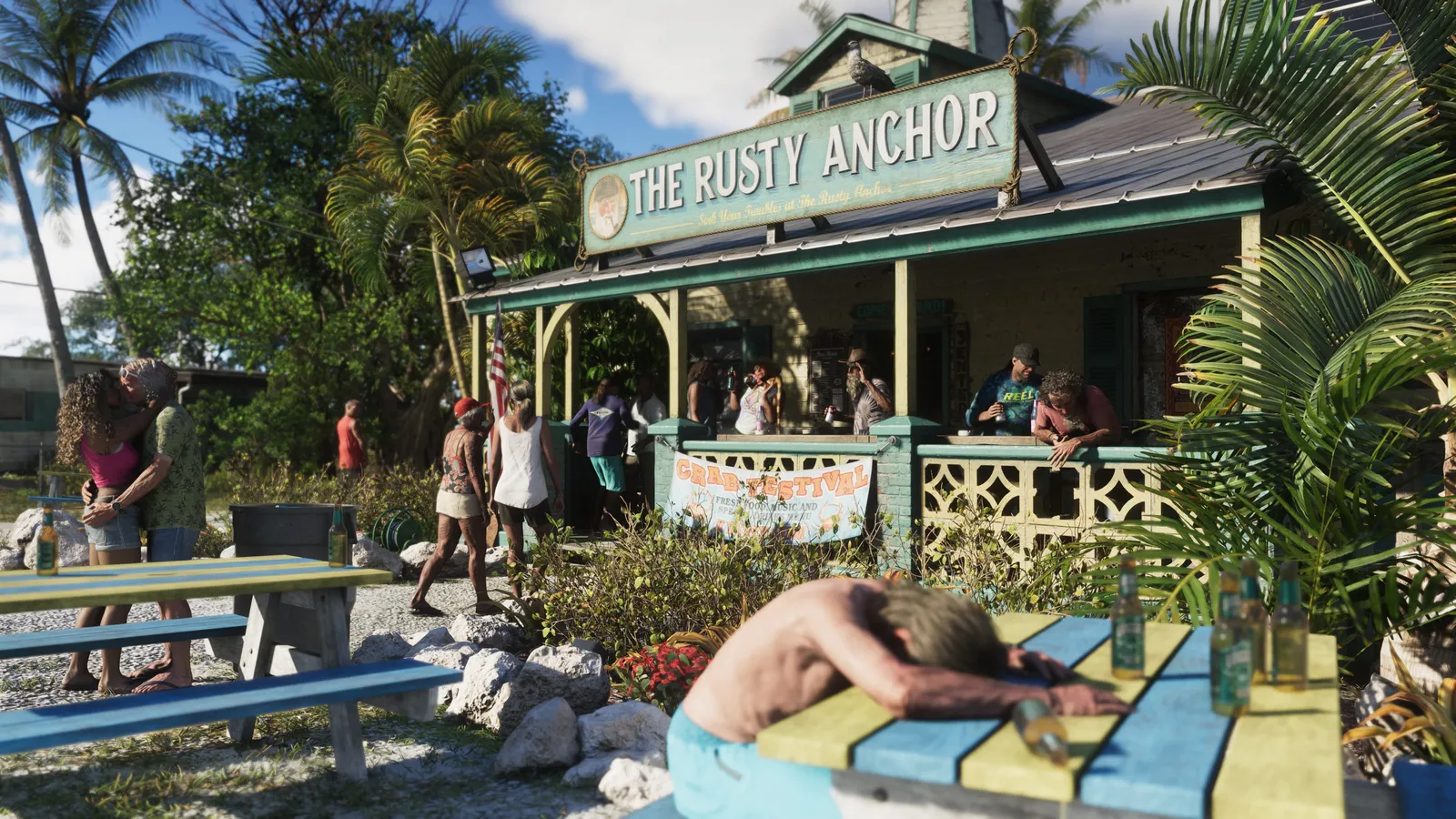 Seagulls in the Leonida Keys — official Rockstar press art