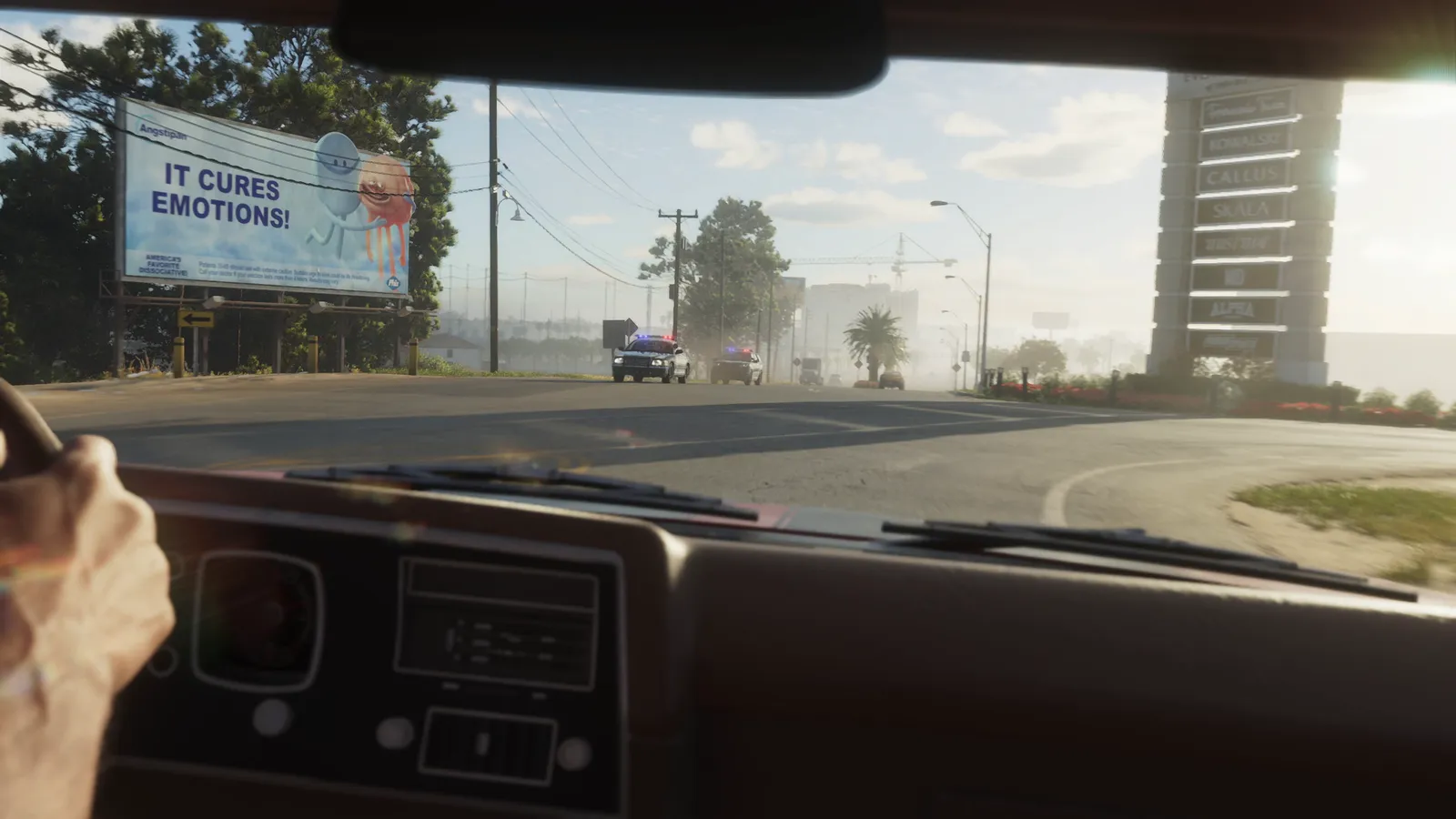 A police car — official trailer screenshot